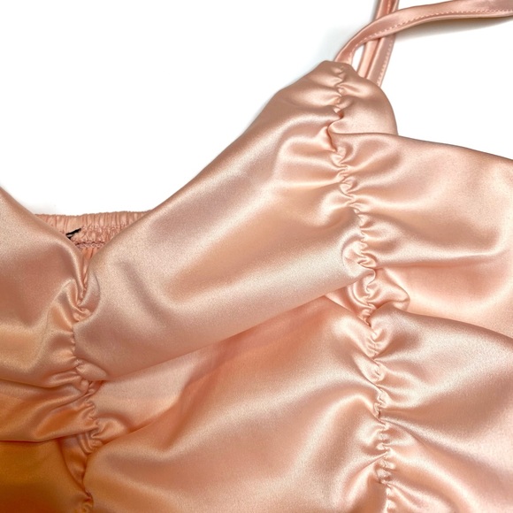 RUCHED SATIN TOP - Picture 3 of 3